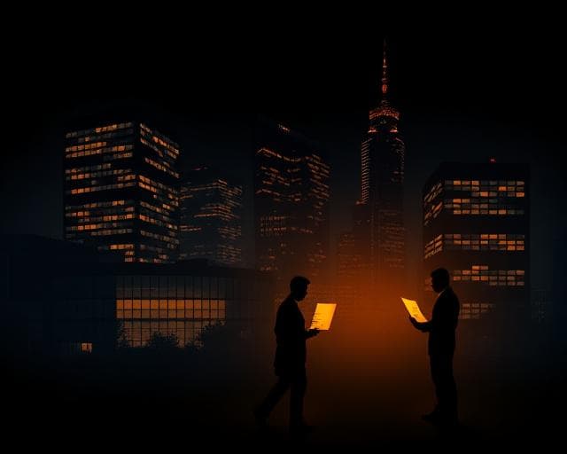 Investigadores analisando informações em monitores em um ambiente de investigação digital